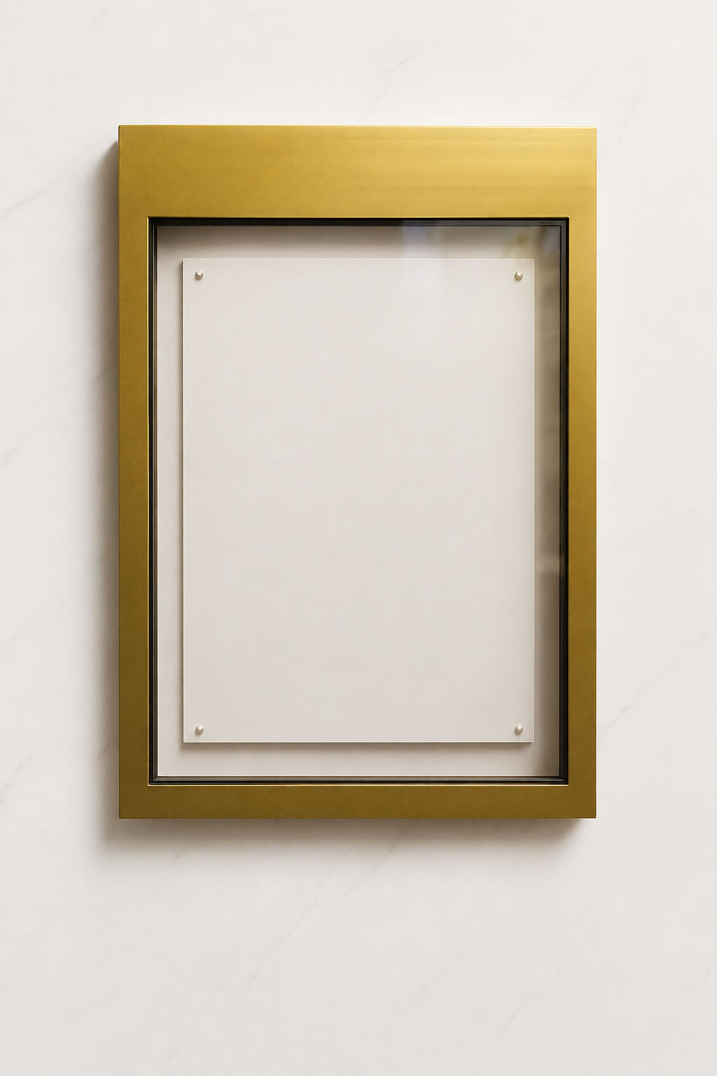 Gouden metalen menukast A3, 35 × 55 cm – vooraanzicht
