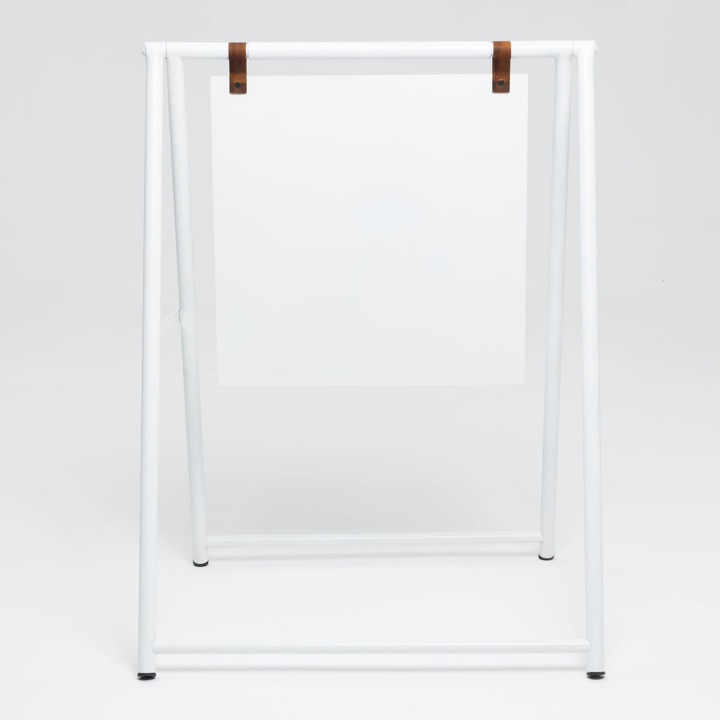 Wit blanco metalen stoepbord A-frame, dubbelzijdig