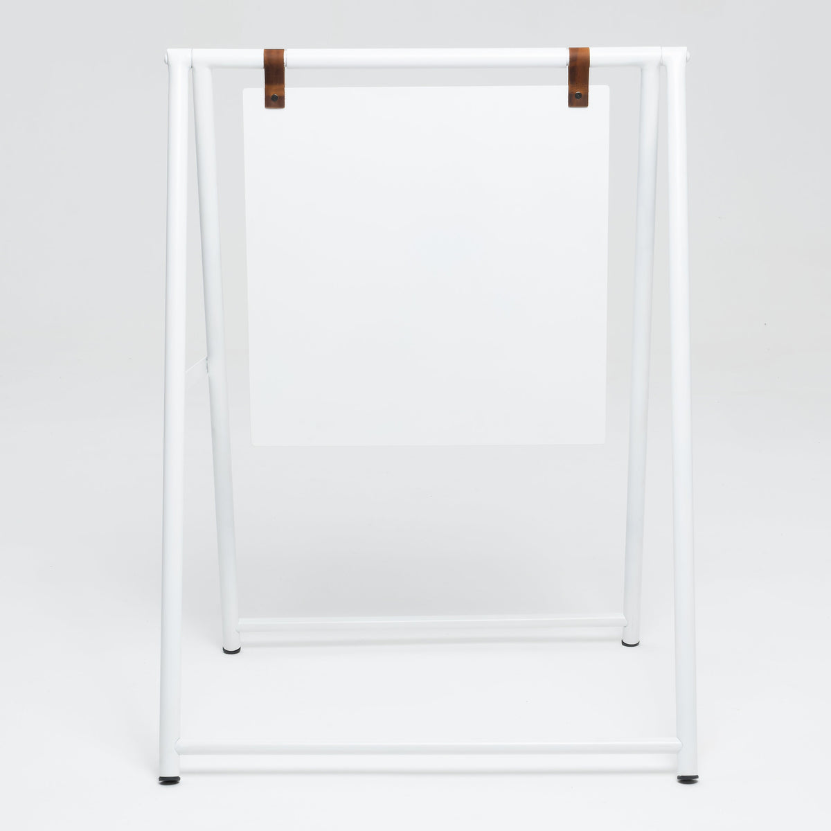 Wit blanco metalen stoepbord A-frame, dubbelzijdig