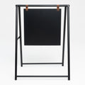Zwart metalen stoepbord A-frame, 64 × 90 cm – vooraanzicht